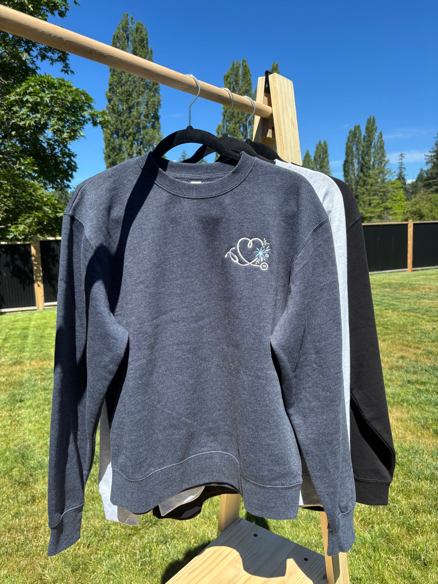 Stethoscope Embroidered Crewneck