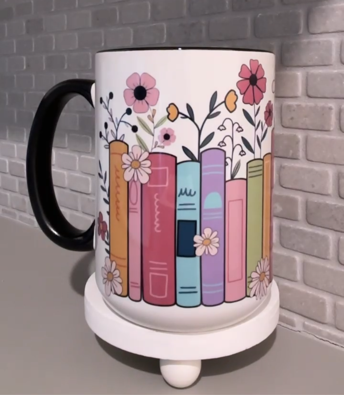 Floral Book Mug