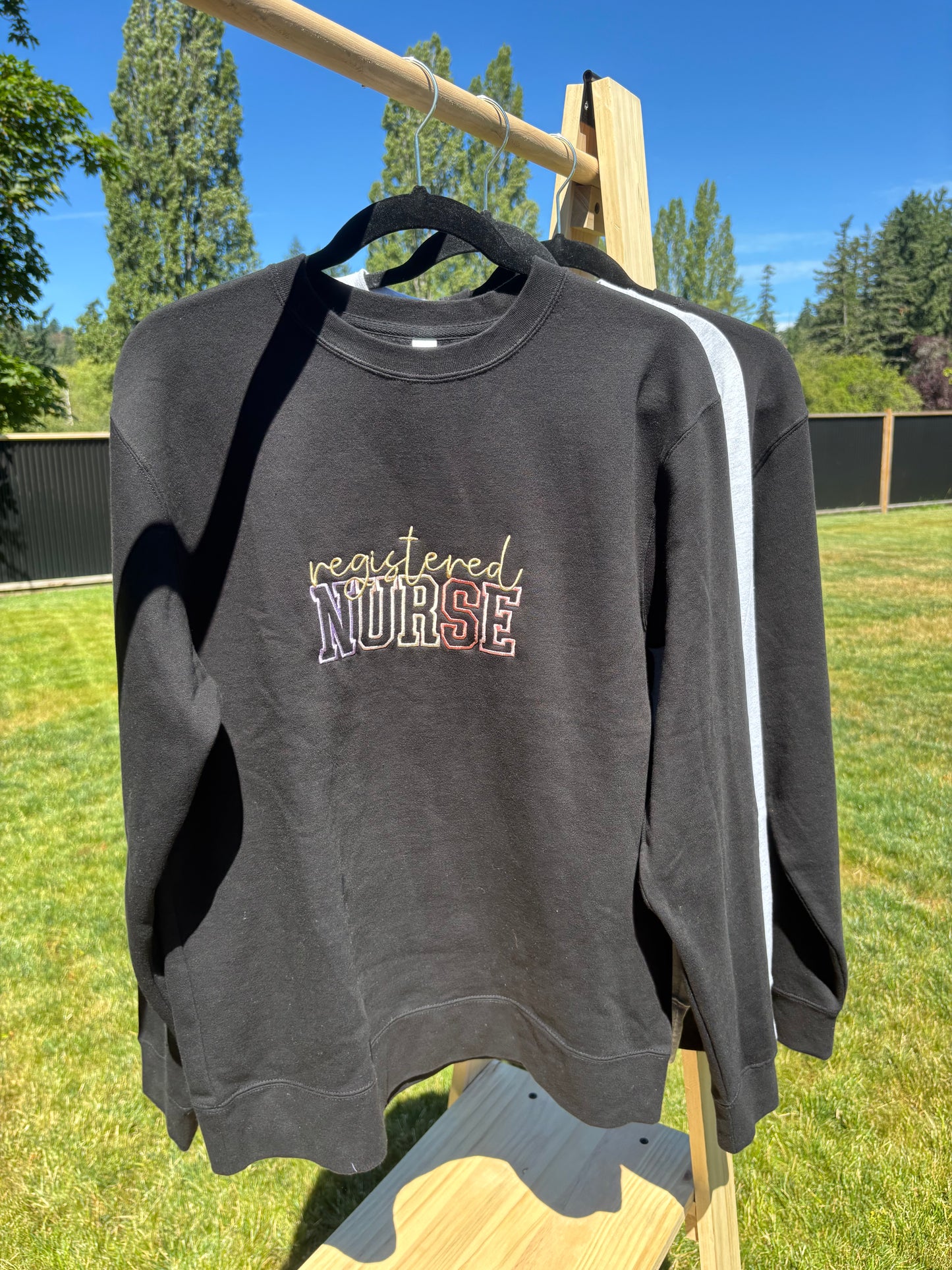 " Registered Nurse" Embroidered Crewneck