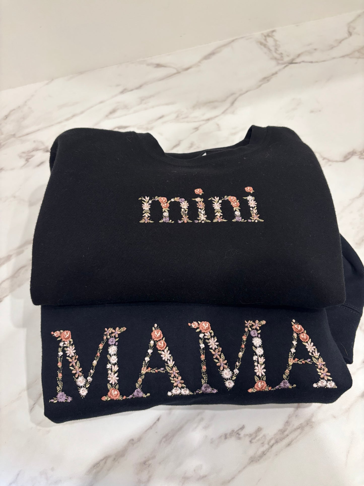 Floral "Mama" Embroidered Sweatshirt