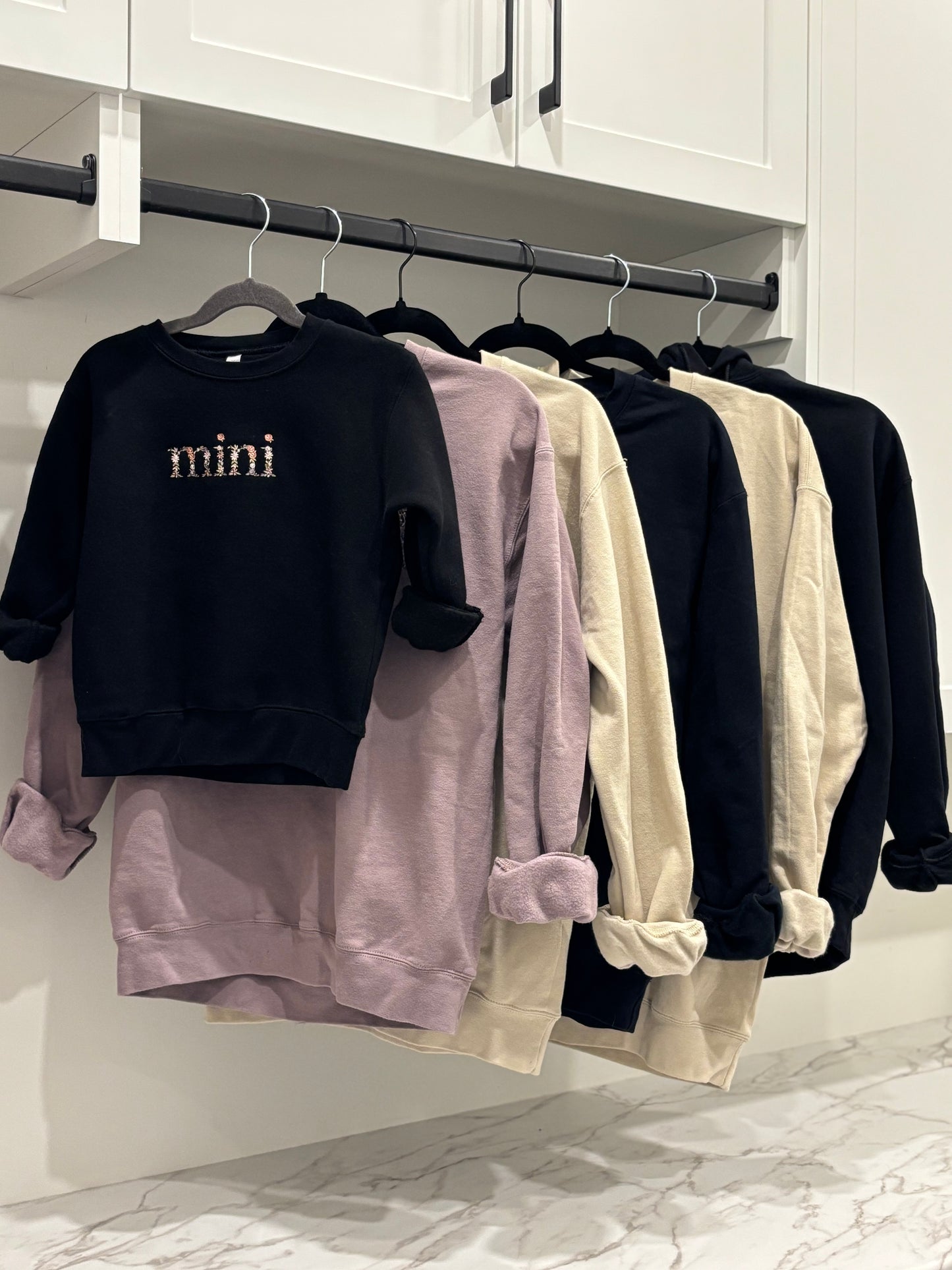 Floral "Mini" Embroidered Toddler Sweatshirt