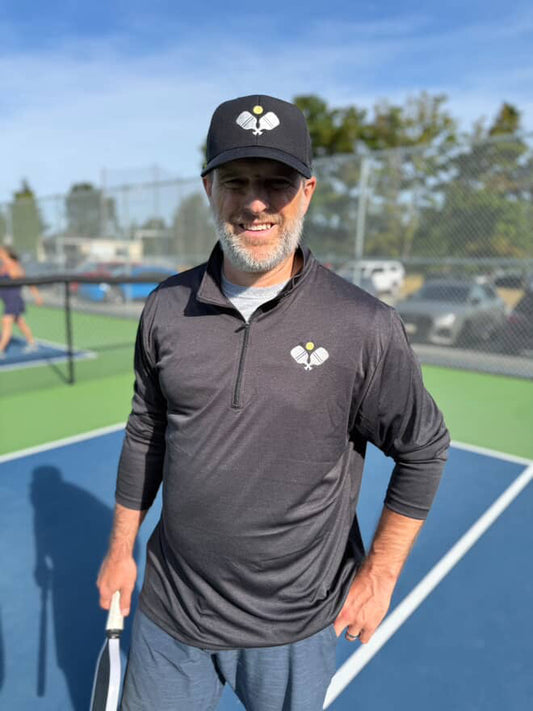 Men’s Pickleball Racket Quarter Zip Sweatshirt