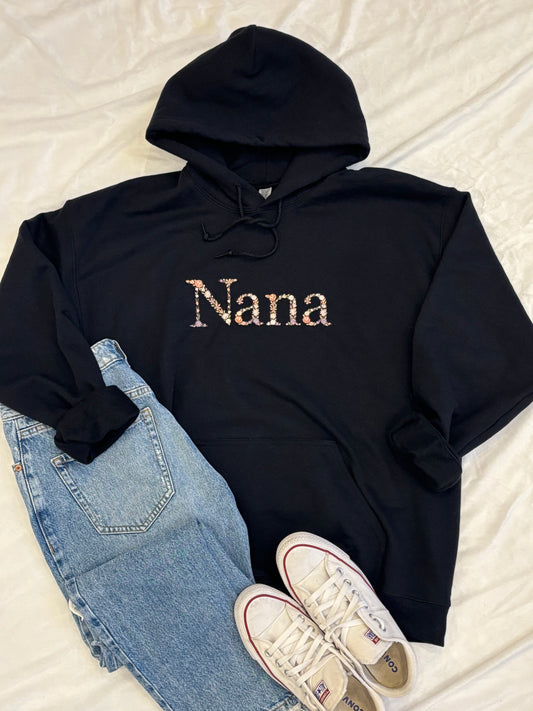 Floral "Nana" Embroidered Sweatshirt