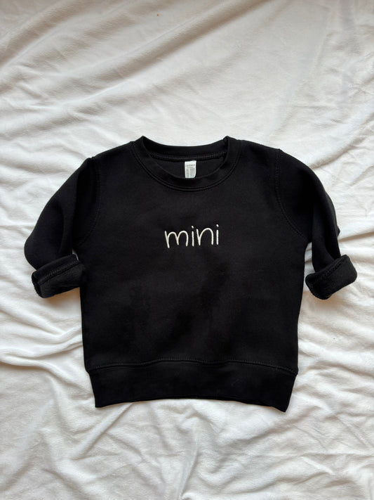 "Mini" Embroidered Toddler Sweatshirt